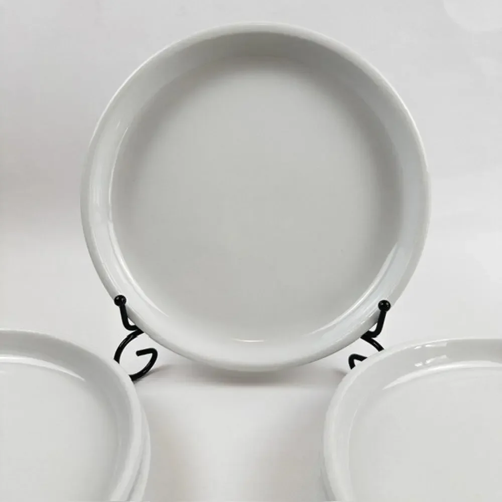 Crate and Barrel Cafeware II Salad Plate White Porcelain 8 1/4